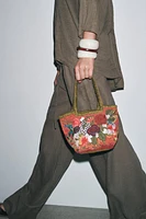 SMALL EMBROIDERED BEADED BAG