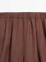 Pantalon large fluide 100 % lin