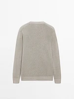 Lightweight 100% linen knit sweater