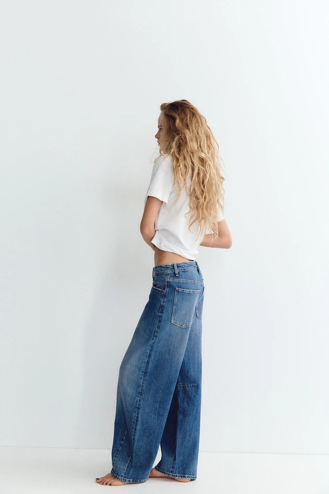 TRF MID WAIST BAGGY BALLOON JEANS