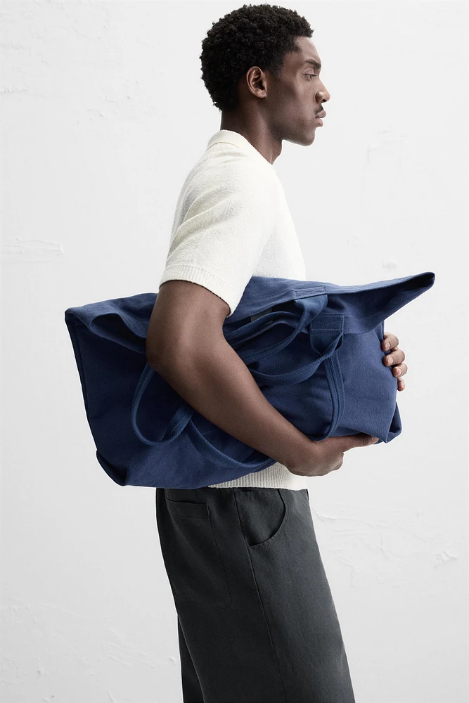 WASHED CANVAS TOTE BAG