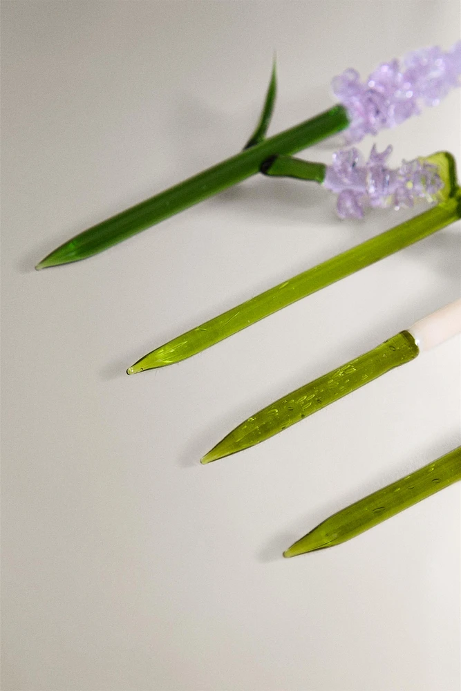 LOT ACCESSOIRES DÉCORATIFS BOROSILICATE JARDIN (LOT DE 4)