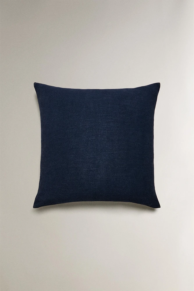 PLAIN LINEN THROW PILLOW COVER