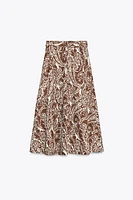 JUPE MIDI BRODERIES PERFORÉES