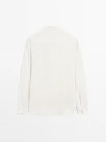 Chemise lin regular à rayures