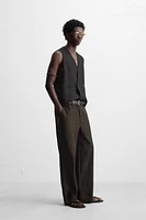 GILET CROISÉ 100 % LIN