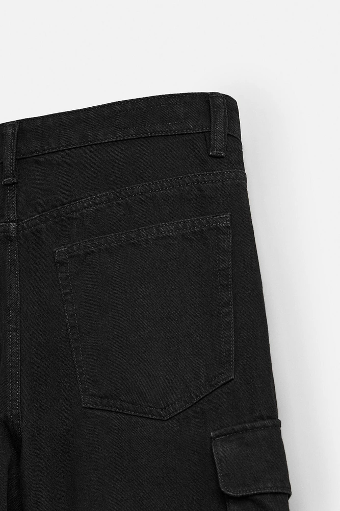 DENIM CARGO SHORTS