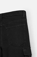 DENIM CARGO SHORTS