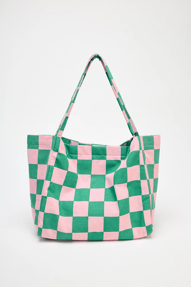 GRAPHIC WOVEN SHOPPER