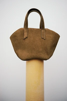 MINI SAC SHOPPER EN CROÛTE DE CUIR