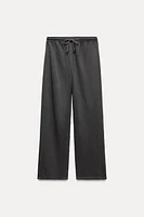 STRAIGHT LEG FLEECE PANTS