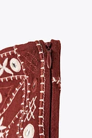EMBROIDERED MIRROR SHORTS