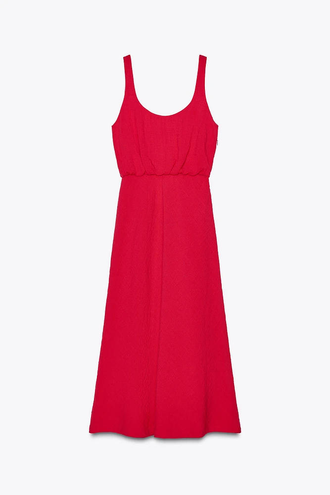 ROBE MIDI PLIS TAILLE