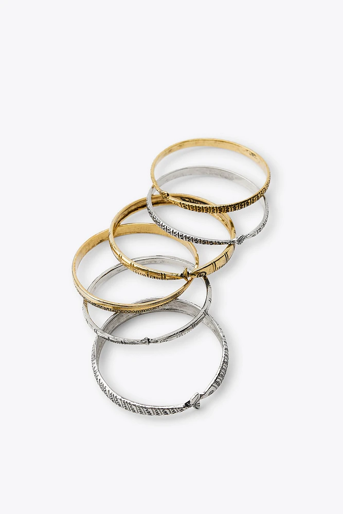 PACK OF 6 COMBINED METAL BRACELETS