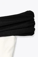 ROBE BUSTIER EN MATIÈRES VARIÉES