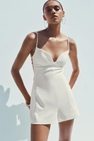 CUT OUT HANDKERCHIEF SHORT JUMPSUIT