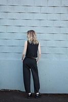 BUTTON BARREL PANTS