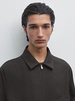 100% linen houndstooth jacket