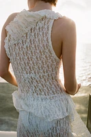 ASYMMETRIC LACE TOP