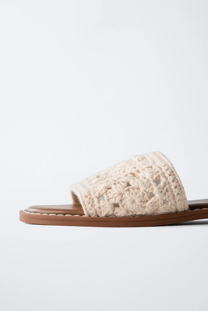CROCHET FLAT SANDALS