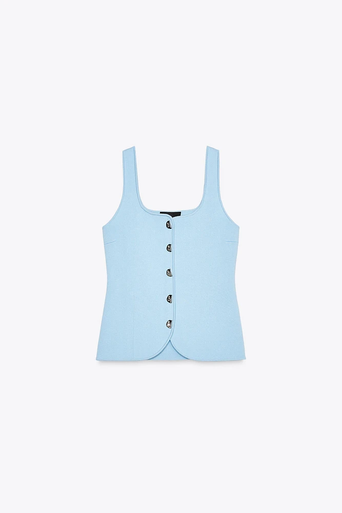 TOP CORSET MAILLE UNIE