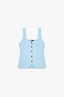 TOP CORSET MAILLE UNIE