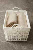 HAMPER WITH FABRIC LINING