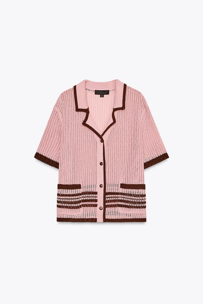 KNITTED POLO JACKET