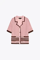 KNITTED POLO JACKET
