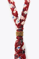 BEADED BRAIDED WOVEN NECKLACE