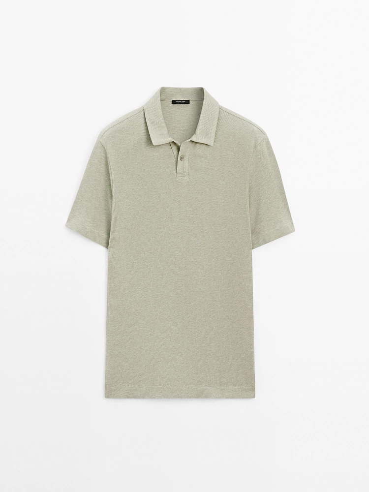 Polo manches courtes texturé en piqué