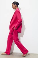 PANTALON DROIT EFFET PLISSÉ