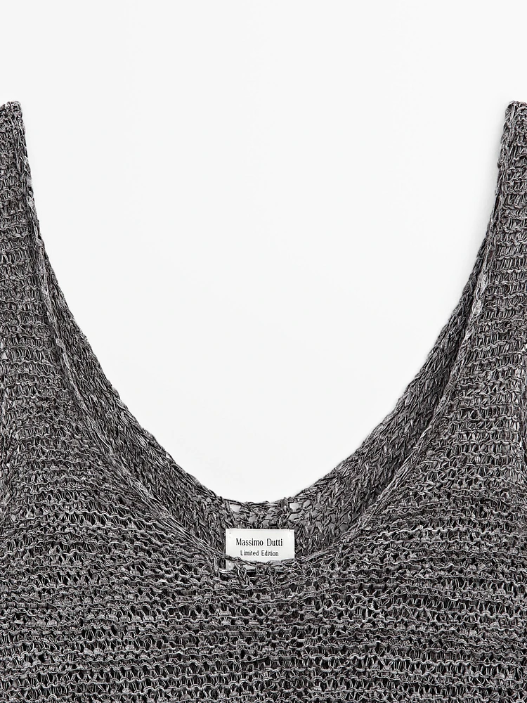 Top bretelles maille ajourée - Limited Edition