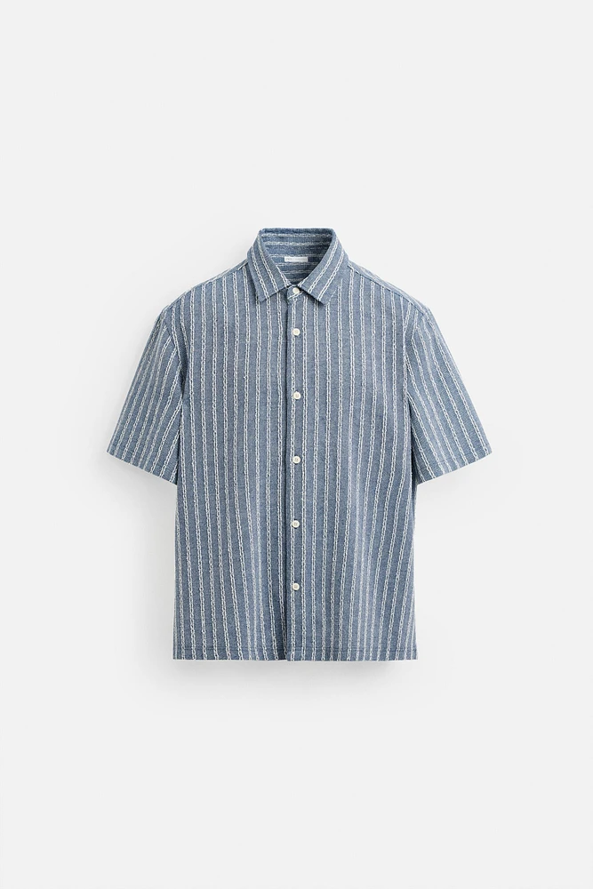 CHEMISE JACQUARD RAYURES