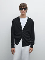 Cardigan 100 % lin
