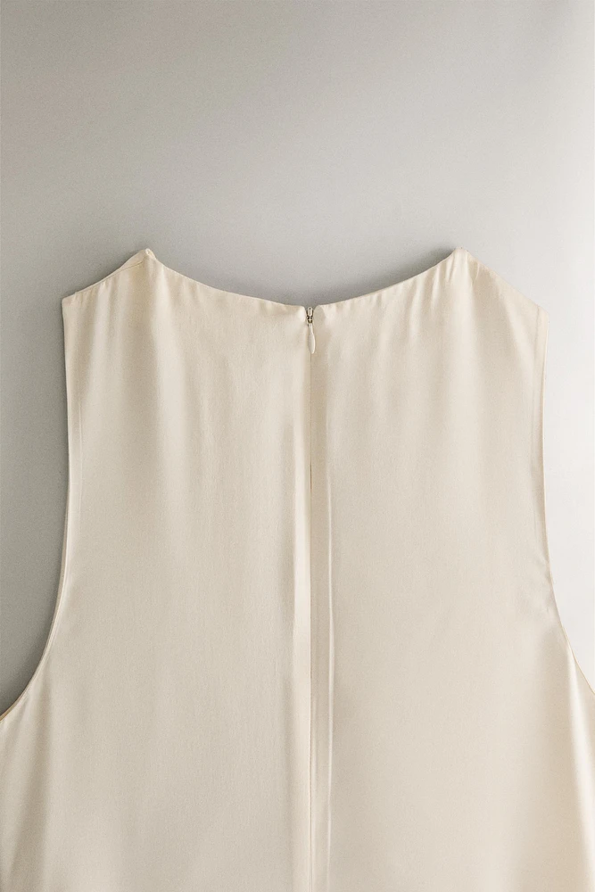 CHEMISE DE NUIT SOIE FRONCÉE