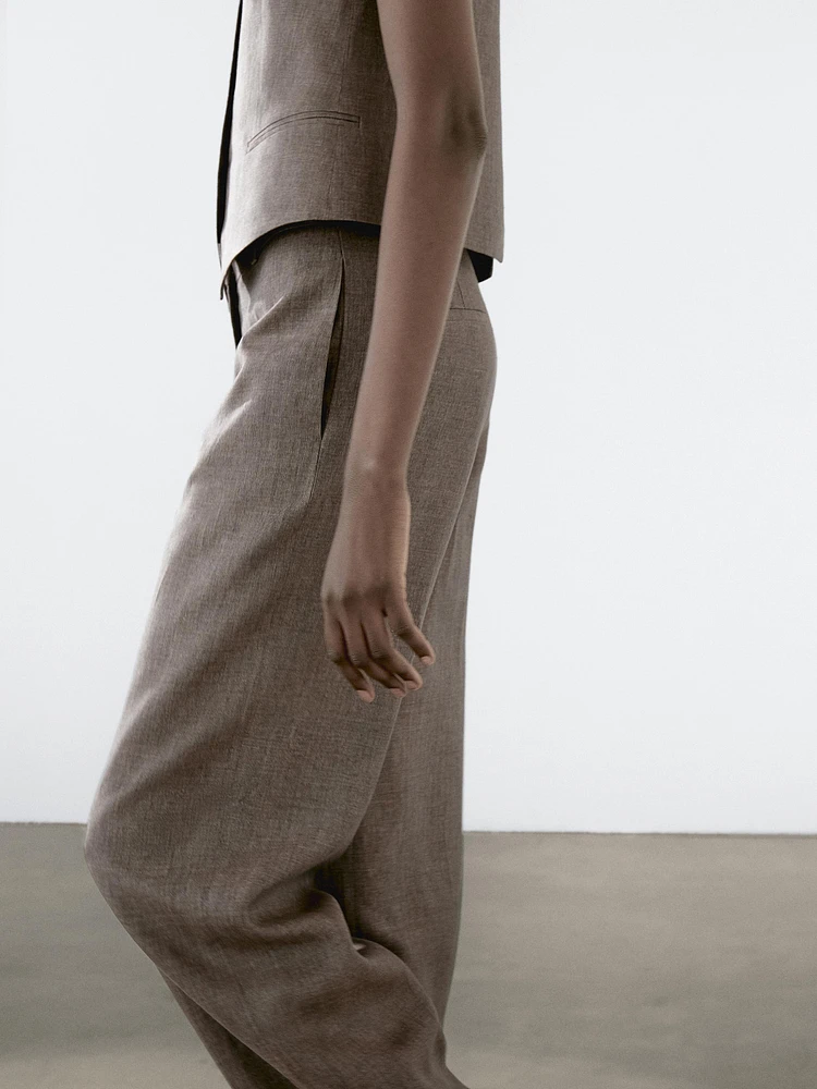Pantalon fluide 100 % lin