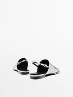 Metallic flat shoes
