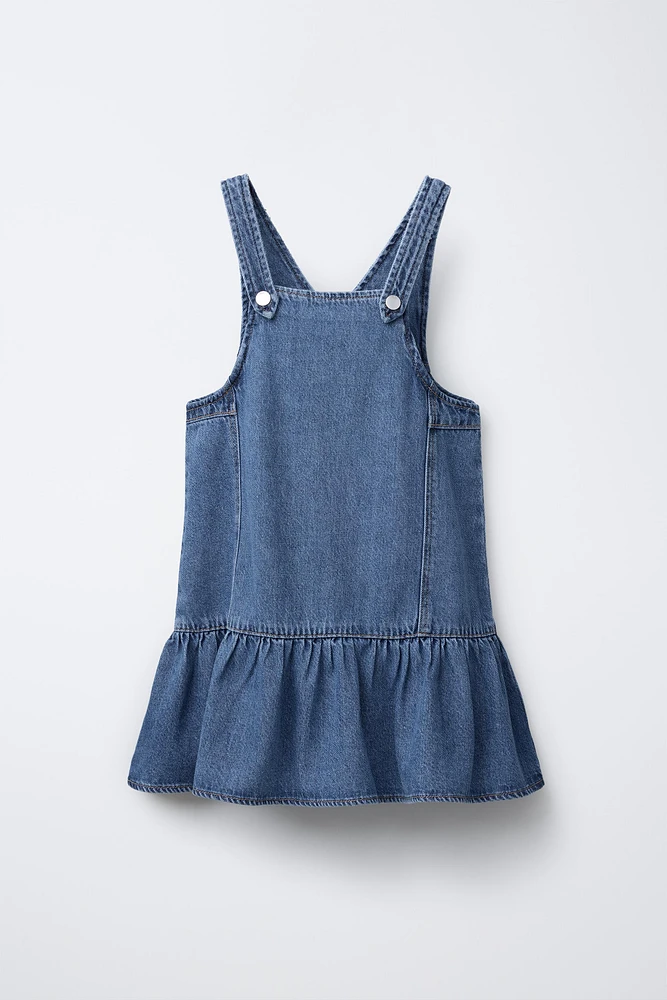 DENIM PINAFORE DRESS