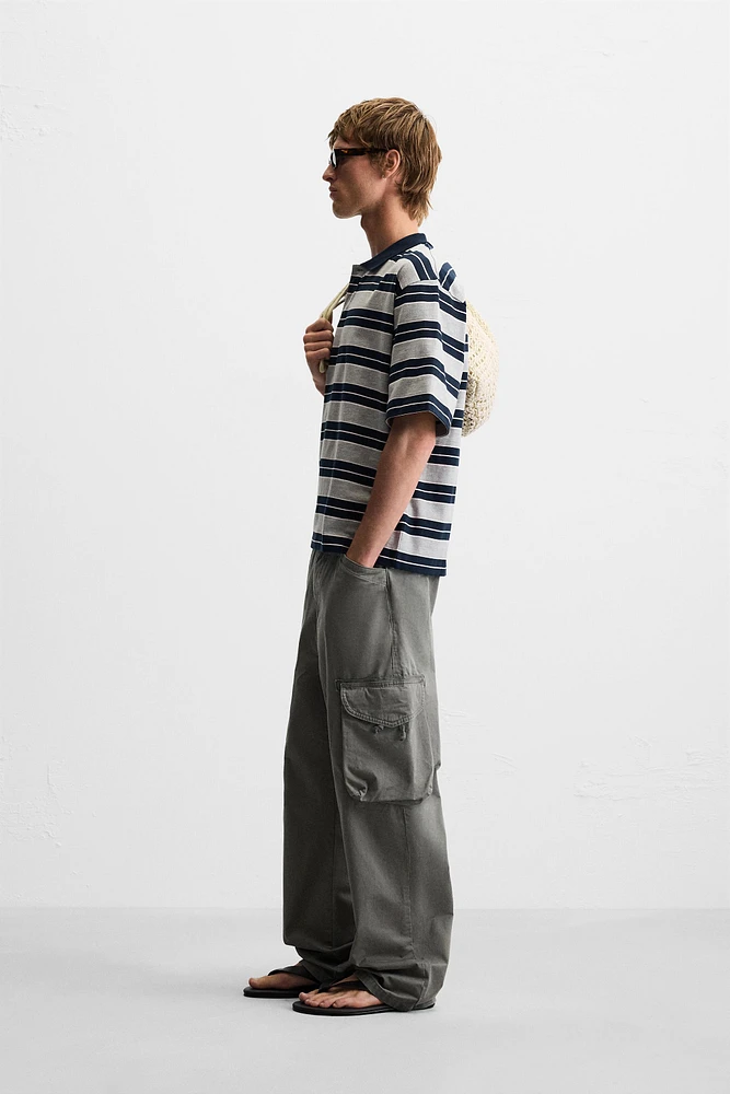 STRIPED RELAXED FIT POLO SHIRT