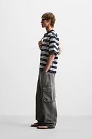 STRIPED RELAXED FIT POLO SHIRT