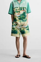 LANDSCAPE PRINT SHORTS