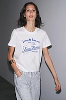 CONTRAST TEXT T-SHIRT