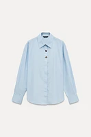 COMBINED BUTTON POPLIN SHIRT