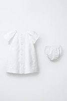 ROBE ET CULOTTE FLEURS BRODÉES