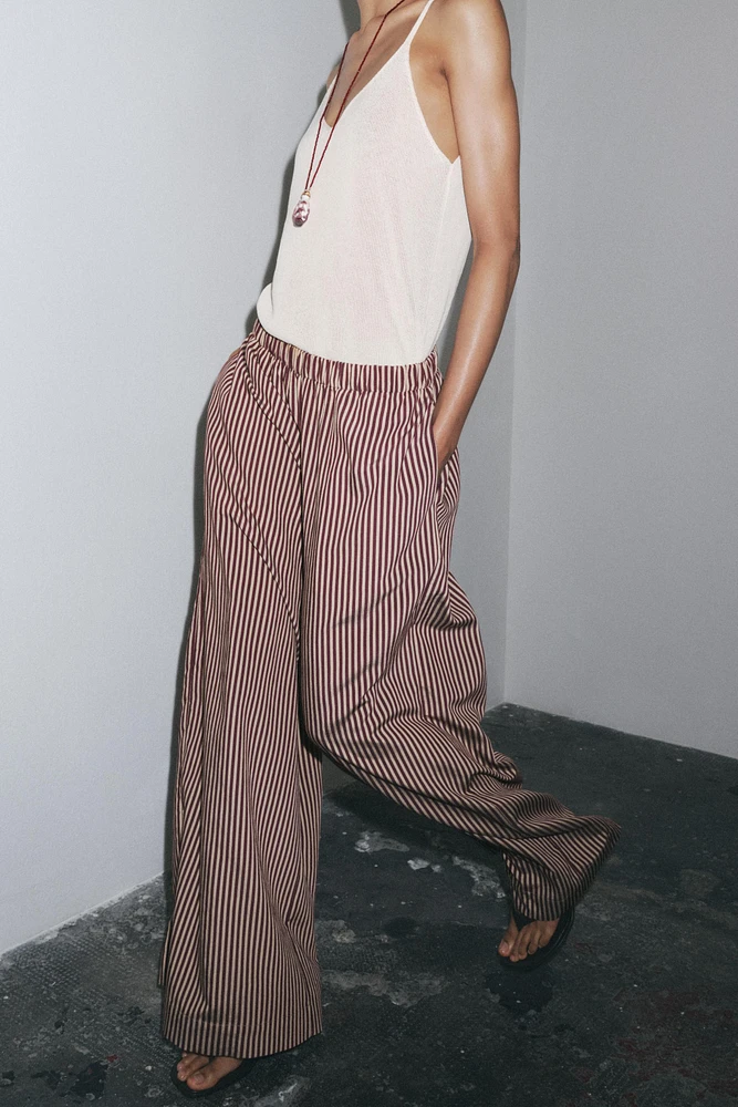 ZW COLLECTION STRIPED FLOWY PANTS