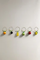 LOT MARQUE-VERRES FRUITS (LOT DE 6)
