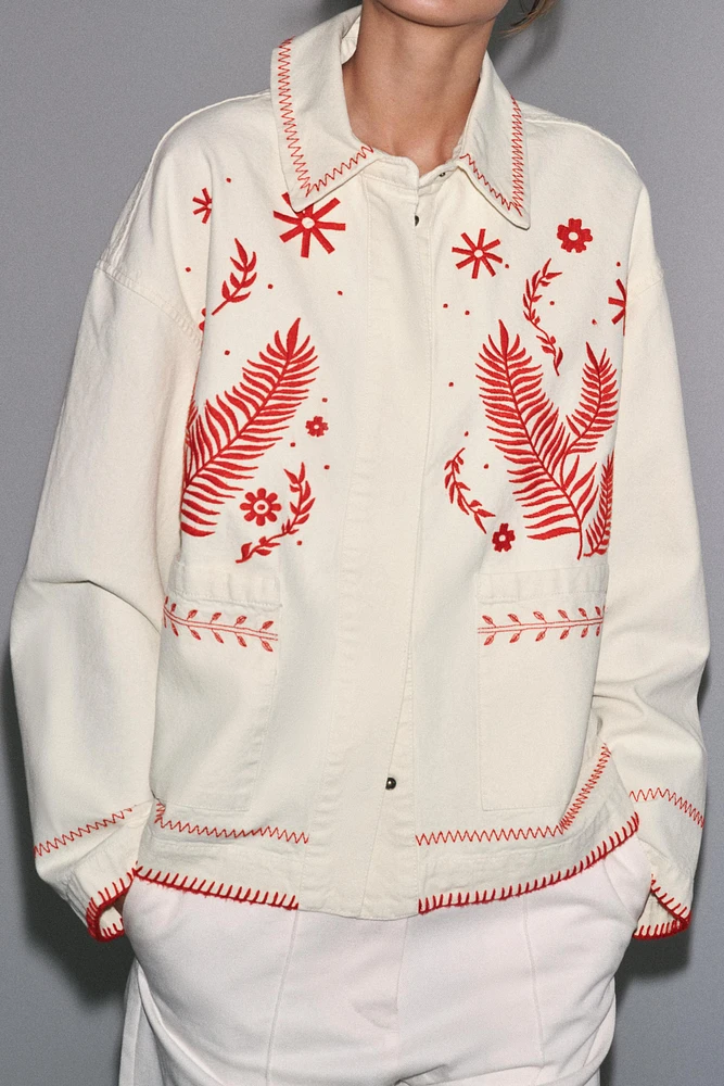 ZW COLLECTION EMBROIDERED OVERSHIRT