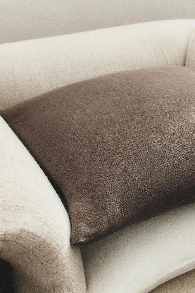 LINEN THROW PILLOW COVER