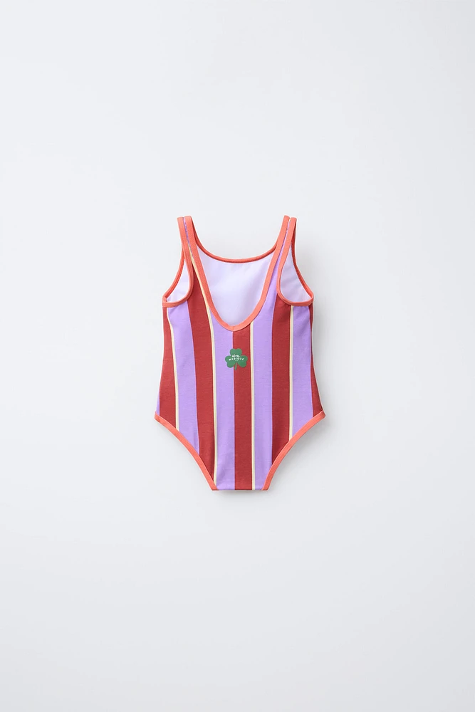 2-6 ANS/ MAILLOT DE BAIN RAYURES LOGO HÔTEL MAGIQUE © X ZARA